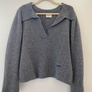 Khiate Gray Cashmere Sweater, Size S